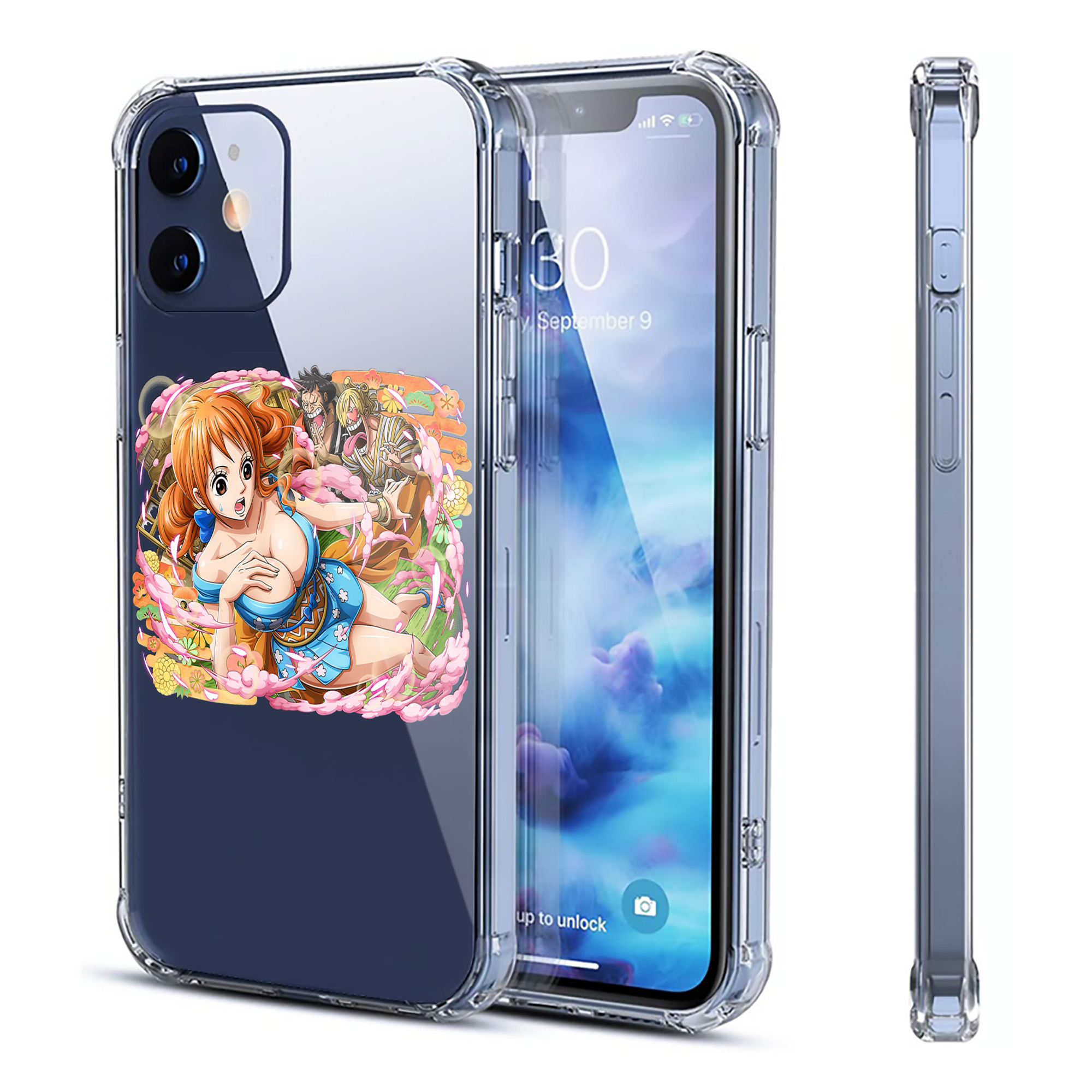 （画像用） ワンピース ナミ ONE PIECE Nami 【iPhone 12シリーズ対応】透明スマホケース（クリアソフトケース）